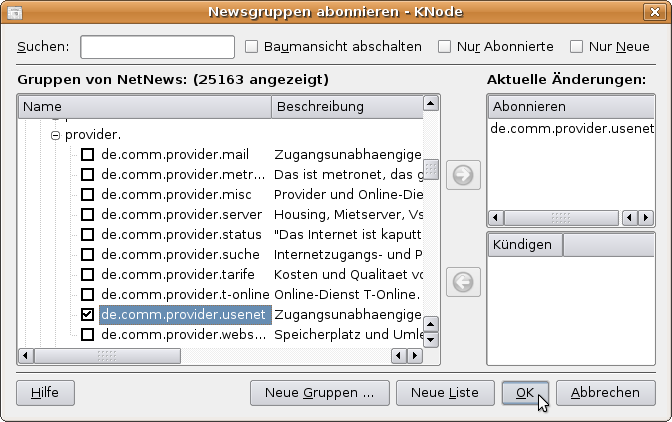Gruppen ausw&auml;hlen